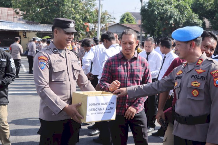 Polres Kediri Galang Donasi Dari Anggota Untuk Korban Bencana Aceh Sumatera