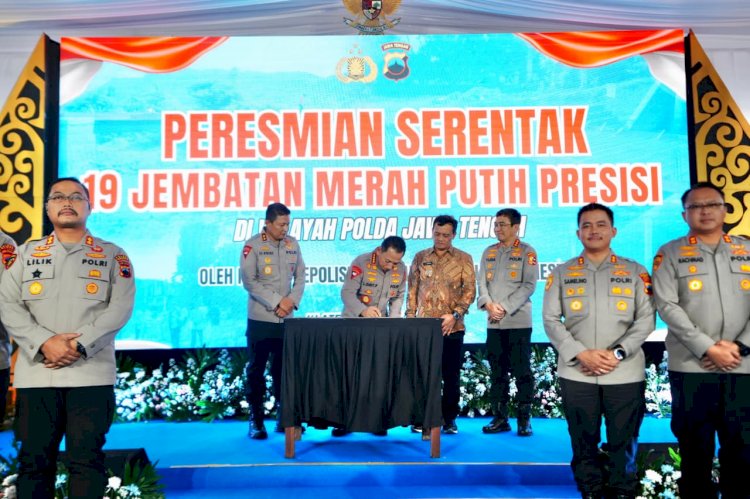 Kapolri Resmikan 19 Jembatan Merah Putih Presisi Komitmen Tindaklanjuti Arahan Presiden Prabowo